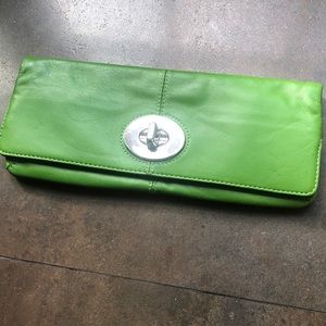 Coach - Lime green clutch NWOT